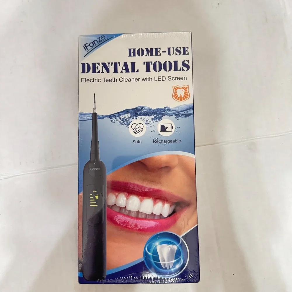 iFanze Electric Teeth Cleaner Plaque Remover Dental‎ Tools LED Screen Black NEW